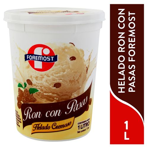 Helado Foremost Ron Pasas - 1000 g