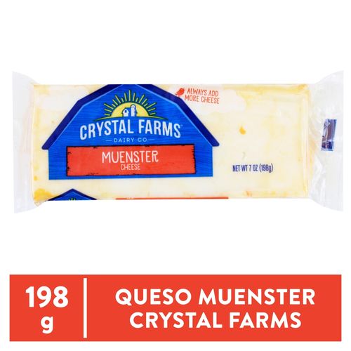 Queso Muenster Crystal Farms Chunk - 198 g
