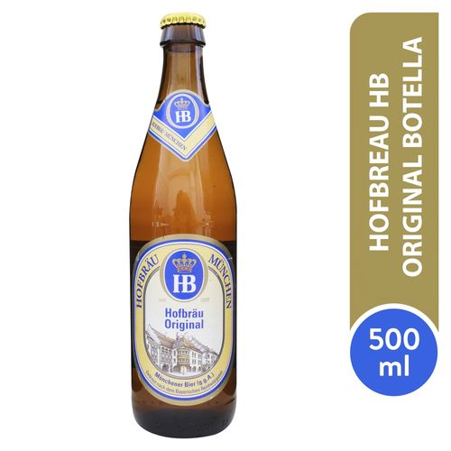Cerveza Hofbreau Original Botella - 500 ml