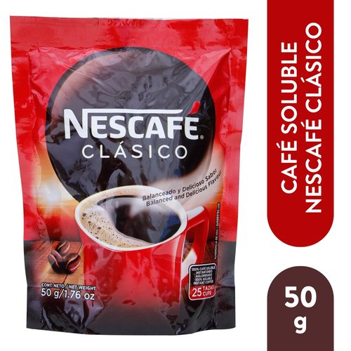 Café  Soluble Nescafé® Clasico Sachet - 50 g