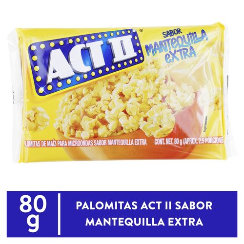 Popcorn Act II Extra Mantequilla - 80 g