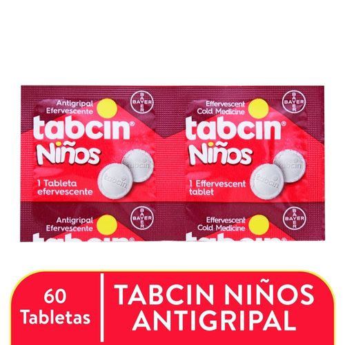 Antigripal Tabcin Bayer Niños Efervescente - Precio Indicado por tableta