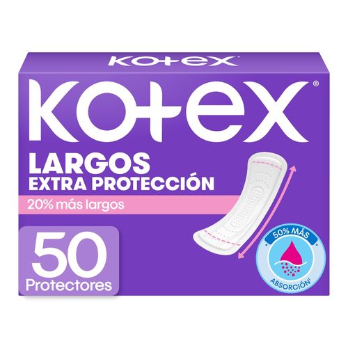 Protectores Diarios Kotex Largos - 50 Unidades