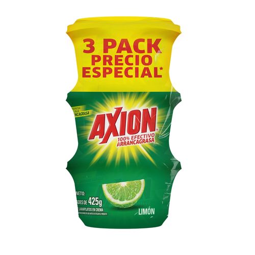 Lavaplatos Axion Limón Pasta 3 Pack - 425 g