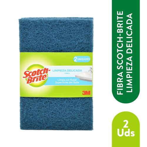 Fibra Scotch Brite Azul No Rayas Baños - 2Uds