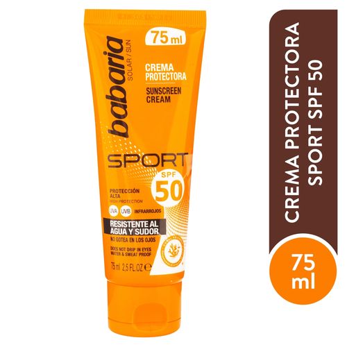 Protector solar facial Babaria sport FPS 50 - 75 ml
