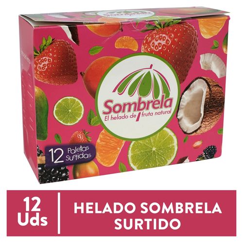 Helado Sombrela Surtida - 12 Unidades