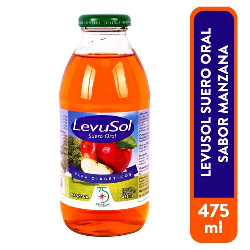 Electrolitos Alfa Farmacéutica Levusol Frycia Diabetico Manzana - 475ml