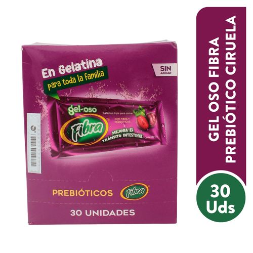 Fibra Prebiótica Gel Oso Ciruela 30 Unidades