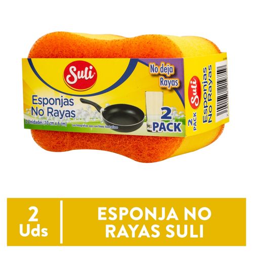 Esponja Lava Platos Marca Suli No Rayas - 2 Unidades