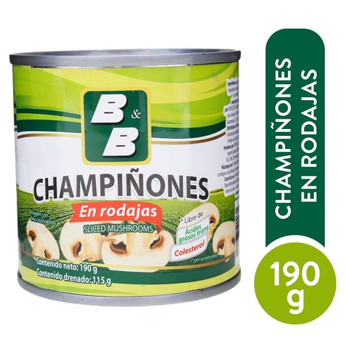 Champinones Byb Rodajas Lata 190 Gr
