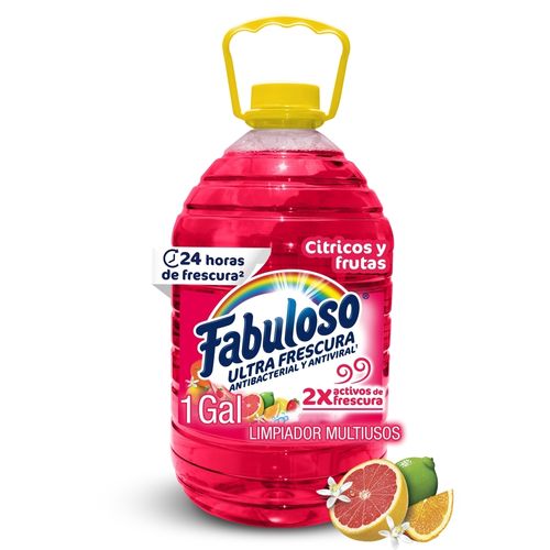 Desinfectante Multiusos Fabuloso Frescura Activa Antibacterial Bicarbonato Cítricos Y Frutas - 1 galón