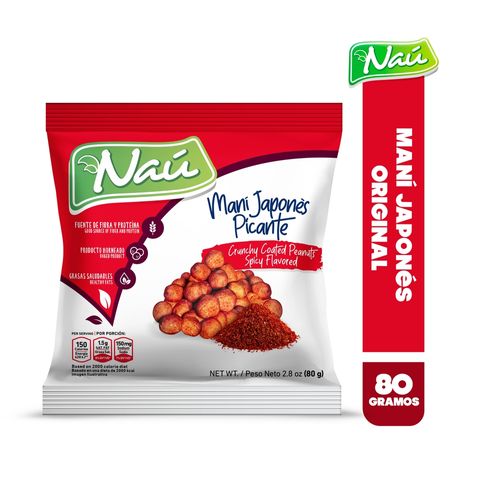Mani Japones Picante Nau 80 Gr