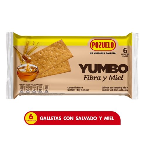 Galleta Pozuelo Yumbo Fibra y Miel - 180 g