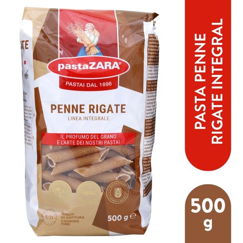 Pasta corta Zara penne rigate integral - 500 g