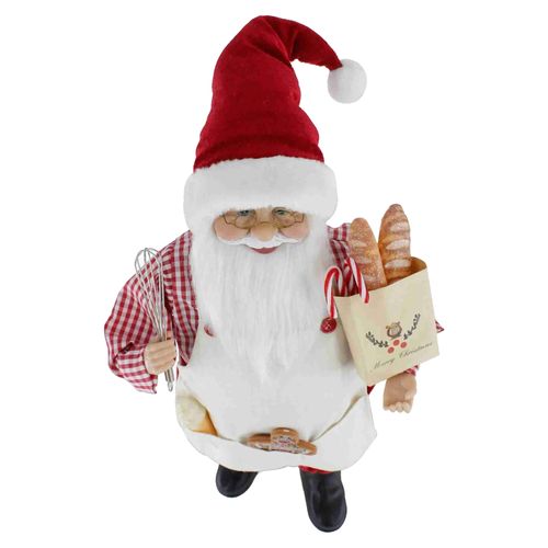 Adorno Holiday Time Santa Claus Panadero - 18 pulgadas