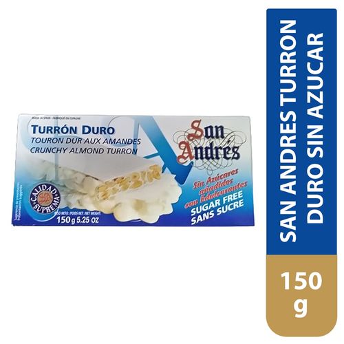 San Andres Turron Duro Sin Azucar 150 g