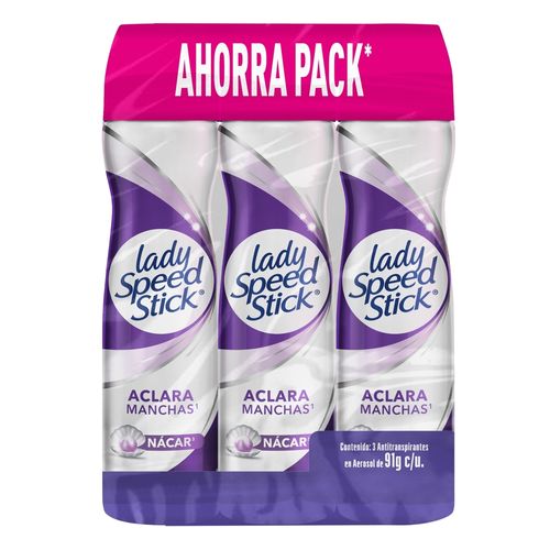Desodorante antitranspirante Lady Speed Stick derma 3 pack - 91 g