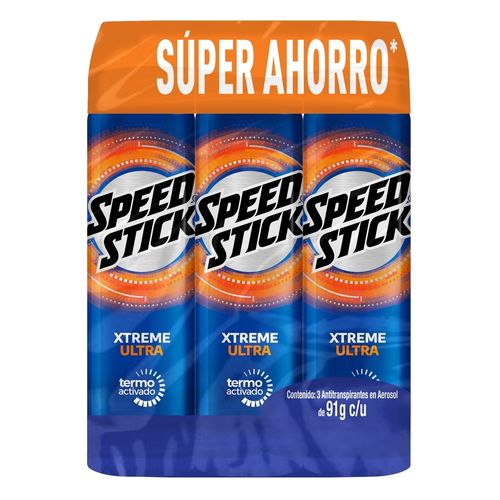 Desodorante Antitranspirante Speed Stick 24/7 Xtreme Ultra Aerosol 91 g 3 Pack