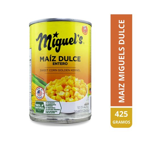 Maíz Miguel's Dulce Entero Grano Dorado - 425 g