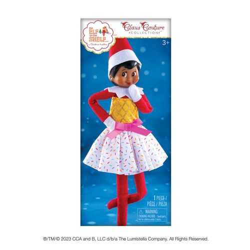 Adorno Navideño Elf On The Shelf Claus Couture Vestido Fiesta De Helado