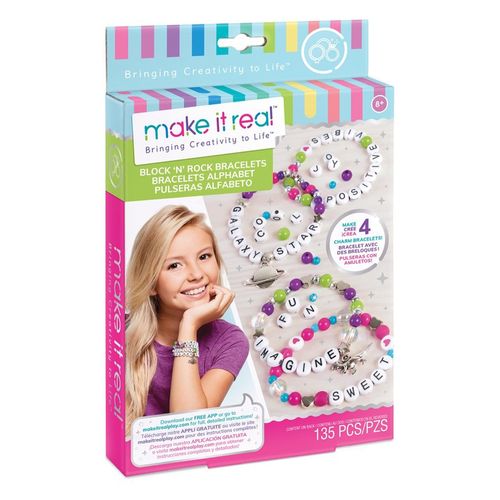 Pulseras Make It Real Alfabeto - 147 Pzas
