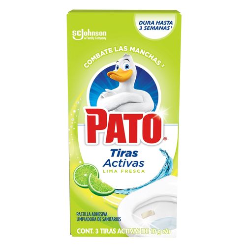 Tiras Activas Pato Lima Fresca Pastillas adhesivas Para Sanitario - 3 Unidades