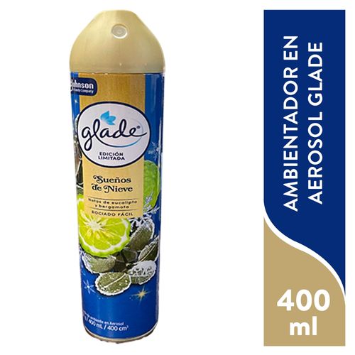 Aromatizante Glade Edicion Limitada Aerosol Sueños de Nieve 400 ml