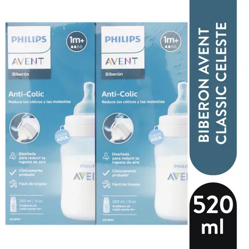 Biberon Avent Classic Celeste Duo 9 Onz