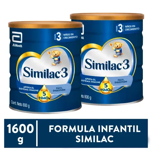 Fórmula Infantil Similac® 3, Niños En Crecimiento  2 Pack -  800g