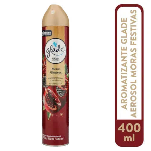 Aromatizante Glade Aerosol Edición Limitada Moras Festivas 400ml