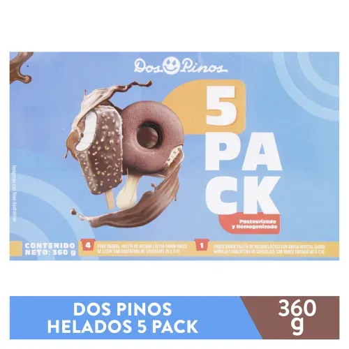 5pack Helad Cero Grad Y Choc Snack 360gr
