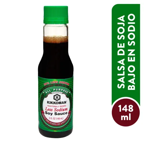 Salsa De Soya Kikkoman Baja En Sodio - 148 ml