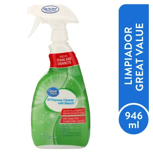Limpiadores Multiusos Great Value Gv Limpiador Todo Proposito Cloro 946ml