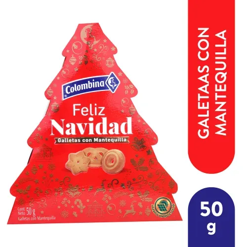 Galleta Colombina Mini Árbol Navideño - 50 g