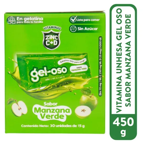 Vitamina Unhesa Gel Oso Zinc Cd En Gelatina