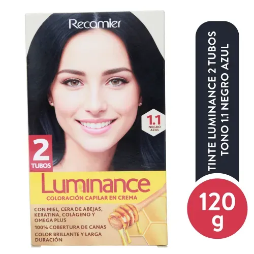 Tinte Luminance 2 Tubos Tono 1.1 Negro Azul - 120 g