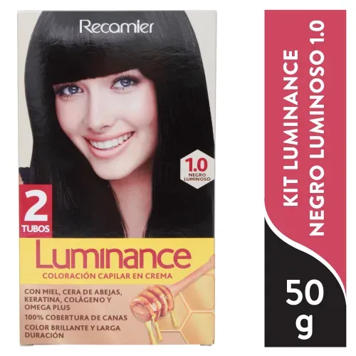 Tinte Luminance 2 Tubos Tono 1.0 Negro Luminoso - 50 g