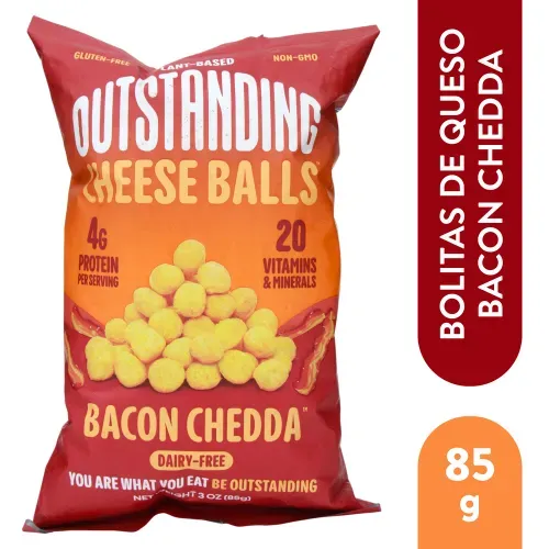 Cheese Balls Outstanding Foods Bacon Cheddar -85 g