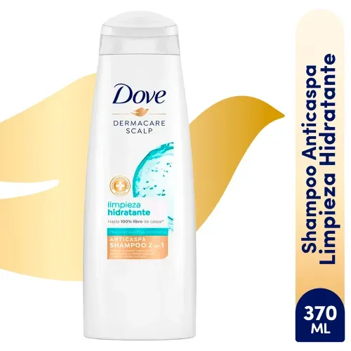Shampoo Dove Limpieza Hidratante 2En1 en botella - 370 ml