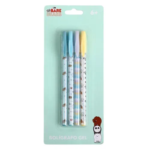 Bare Bears 4 Boligrafos Con Disenos