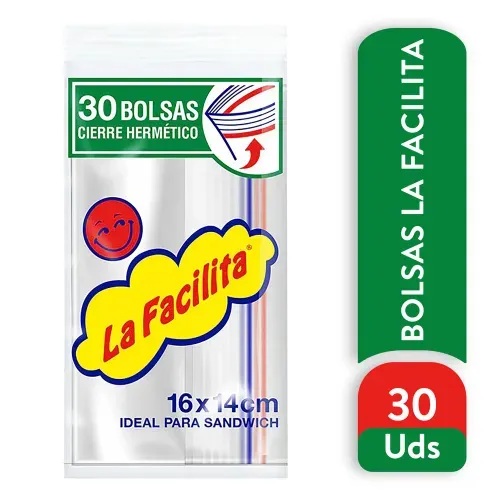 Facilita Cierre Hermetico 16x14cm 30 Ea