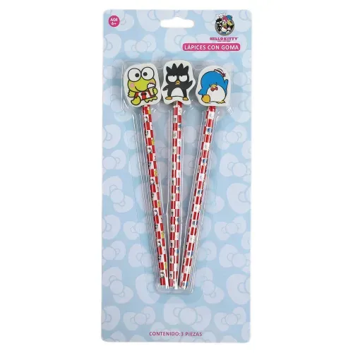 Lápices de grafito Pen + Gear con borrador de hello kitty - 3 Pzas