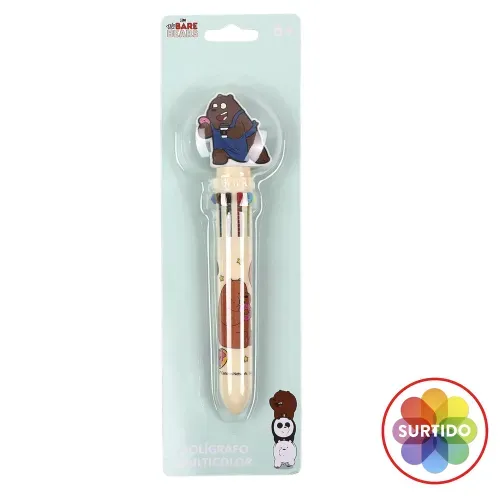Bare Bears Boligrafo 3d Retractil 10 Col