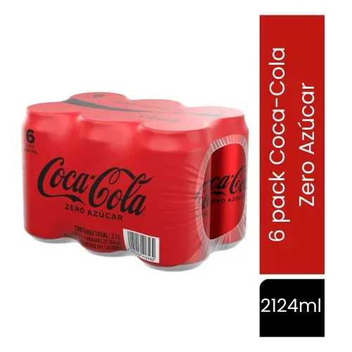 6 Pk Coca Cola Ccsa Lata 2124 Ml