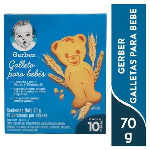 Gerber Galletas Para Bebe 70 Gramos