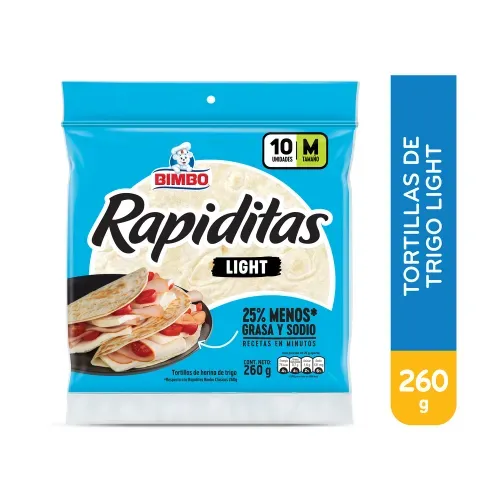 Tortillas de Trigo Light Bimbo Mediana 10 Unidades - 260 g