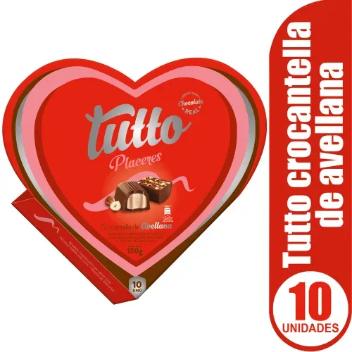 Chocolates Tutto Placeres Crocantella de Avellana Bombones 10 uds - 120 g