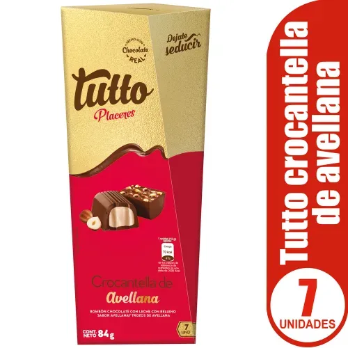Tutto Placeres7u Chocolate Avellana 84gr