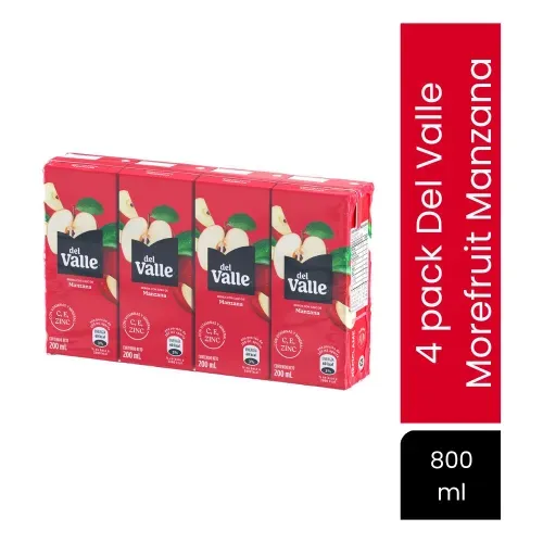 Néctar Del Valle Morefruit Manzana 4 pack - 800 ml